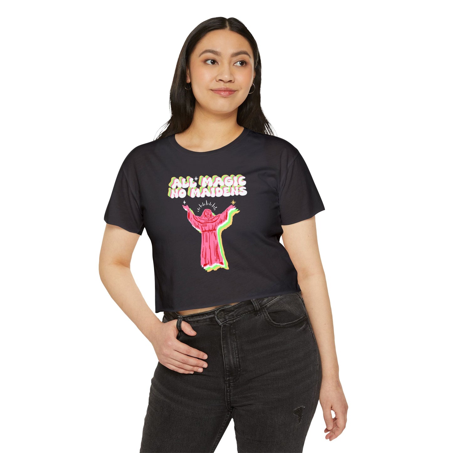 Friar Steve All Magic No Maidens Crop Top