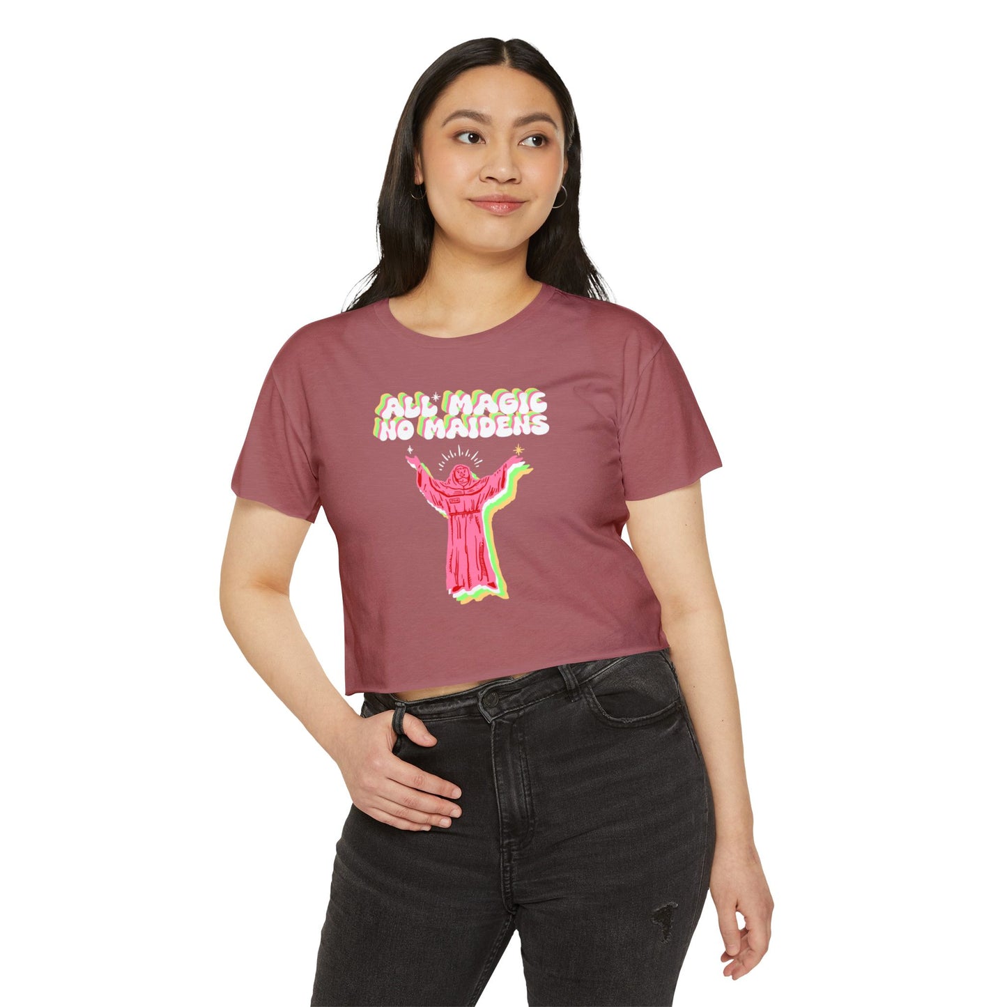 Friar Steve All Magic No Maidens Crop Top